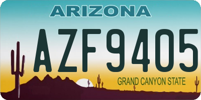 AZ license plate AZF9405
