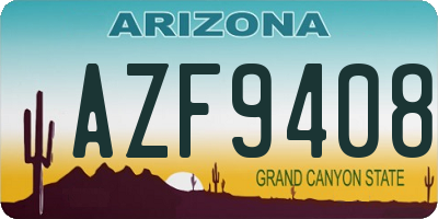 AZ license plate AZF9408
