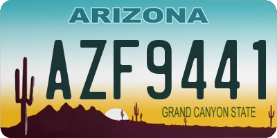 AZ license plate AZF9441