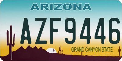 AZ license plate AZF9446