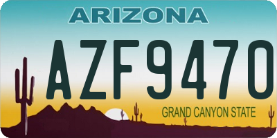 AZ license plate AZF9470