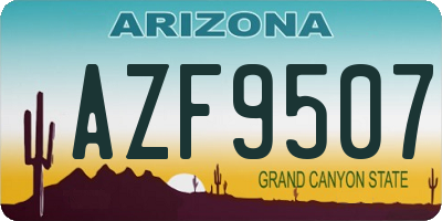 AZ license plate AZF9507