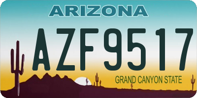 AZ license plate AZF9517