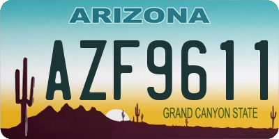 AZ license plate AZF9611