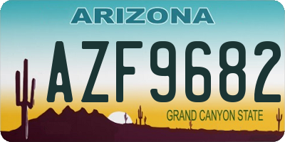 AZ license plate AZF9682
