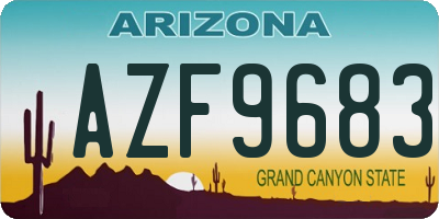 AZ license plate AZF9683