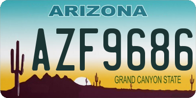 AZ license plate AZF9686