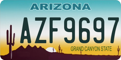 AZ license plate AZF9697