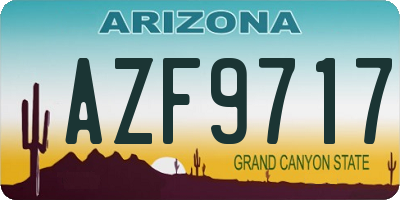 AZ license plate AZF9717