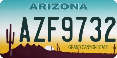AZ license plate AZF9732