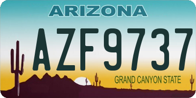 AZ license plate AZF9737