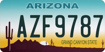 AZ license plate AZF9787