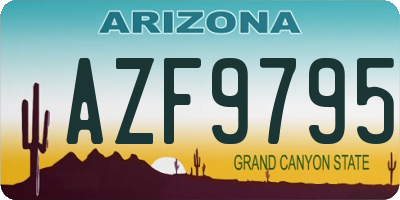 AZ license plate AZF9795