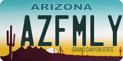 AZ license plate AZFMLY