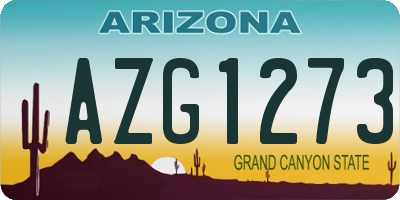 AZ license plate AZG1273