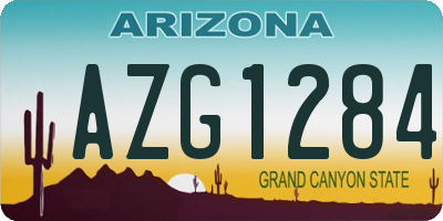 AZ license plate AZG1284