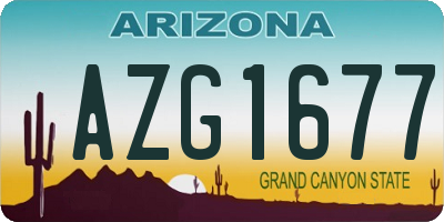 AZ license plate AZG1677