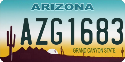AZ license plate AZG1683