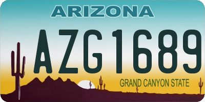 AZ license plate AZG1689