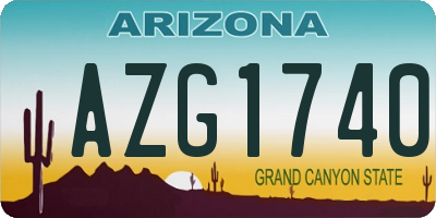 AZ license plate AZG1740