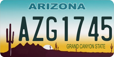 AZ license plate AZG1745