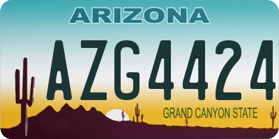 AZ license plate AZG4424