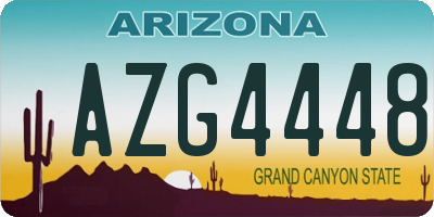 AZ license plate AZG4448