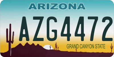 AZ license plate AZG4472