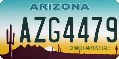 AZ license plate AZG4479