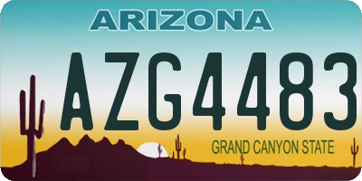 AZ license plate AZG4483