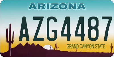 AZ license plate AZG4487