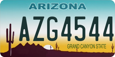 AZ license plate AZG4544