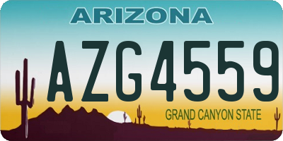 AZ license plate AZG4559