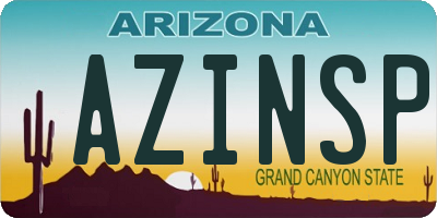 AZ license plate AZINSP