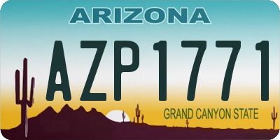 AZ license plate AZP1771
