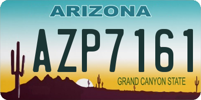 AZ license plate AZP7161