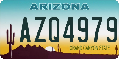 AZ license plate AZQ4979