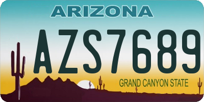AZ license plate AZS7689