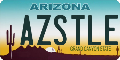 AZ license plate AZSTLE