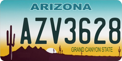 AZ license plate AZV3628