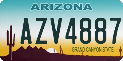 AZ license plate AZV4887