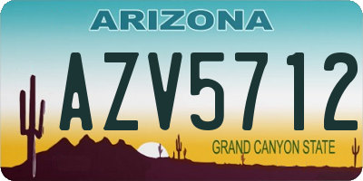 AZ license plate AZV5712