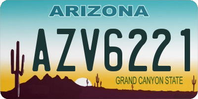 AZ license plate AZV6221