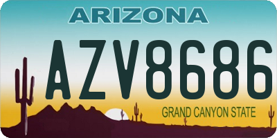 AZ license plate AZV8686