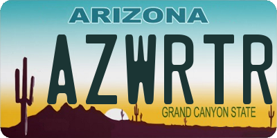 AZ license plate AZWRTR