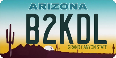 AZ license plate B2KDL