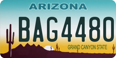AZ license plate BAG4480