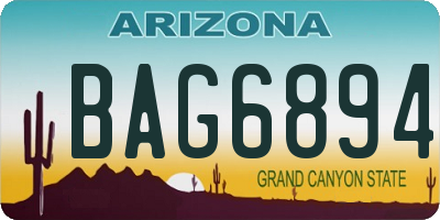 AZ license plate BAG6894