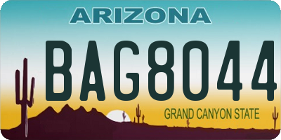 AZ license plate BAG8044
