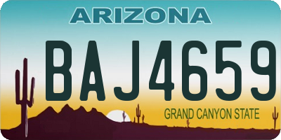 AZ license plate BAJ4659